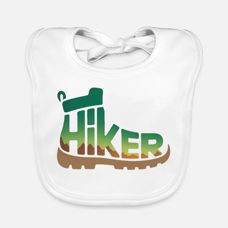 Typographie de randonneur - Conception de randonnée Bavoir bio Bébé