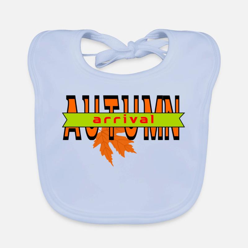 Automne Feuille Arrivée Design Graphique Bavoir bio Bébé