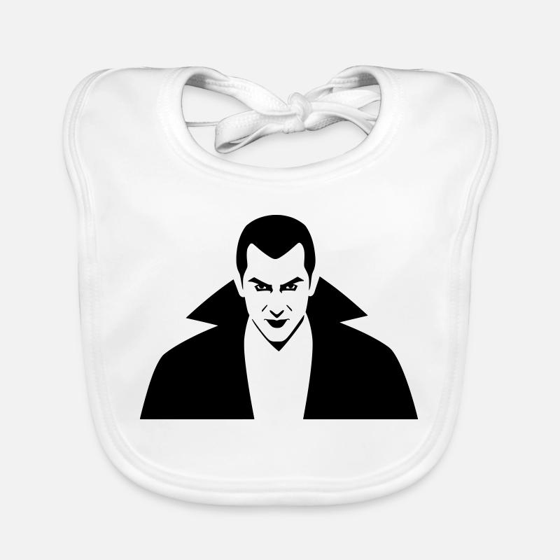 Vampire Illustration Organic Baby Bibs