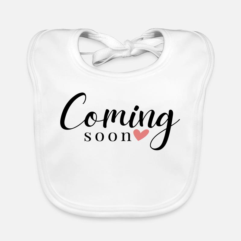 Coming Soon - Heart - customizable Organic Baby Bibs