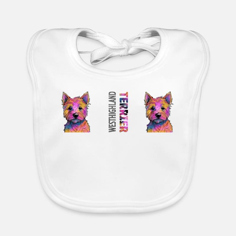 West Highland Terrier - Baby Bio-Lätzchen - Weiß