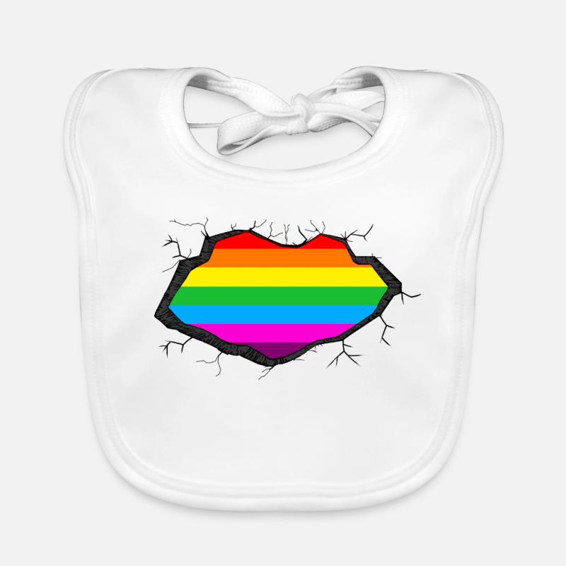 Regenbogen in Mir - Baby Bio-Lätzchen - Weiß