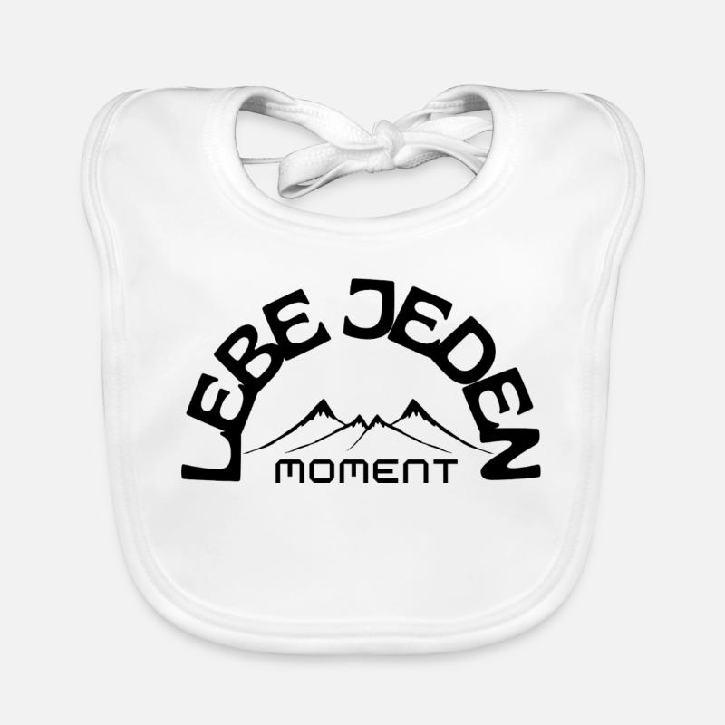 Vivez chaque instant, montagnes minimalistes Bavoir bio Bébé