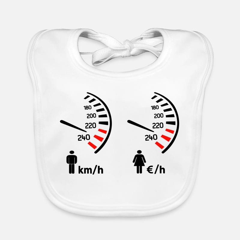 Tachometer km/h und Kostenmesser Baby Bio-Lätzchen