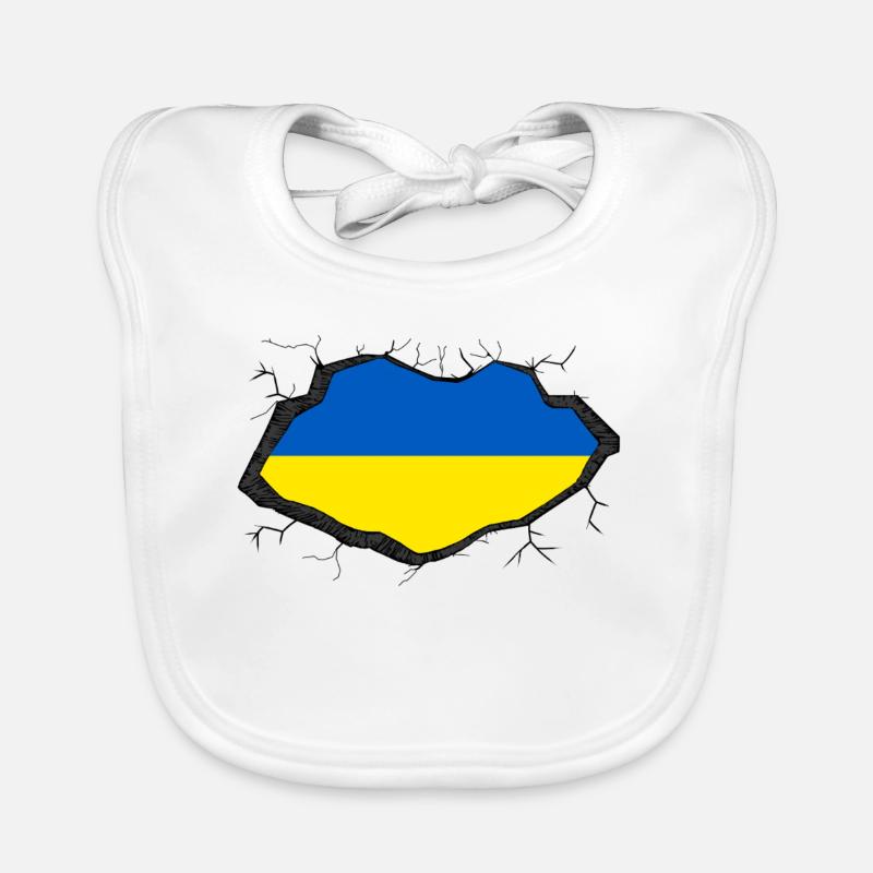 Drapeau ukrainien Bavoir bio Bébé