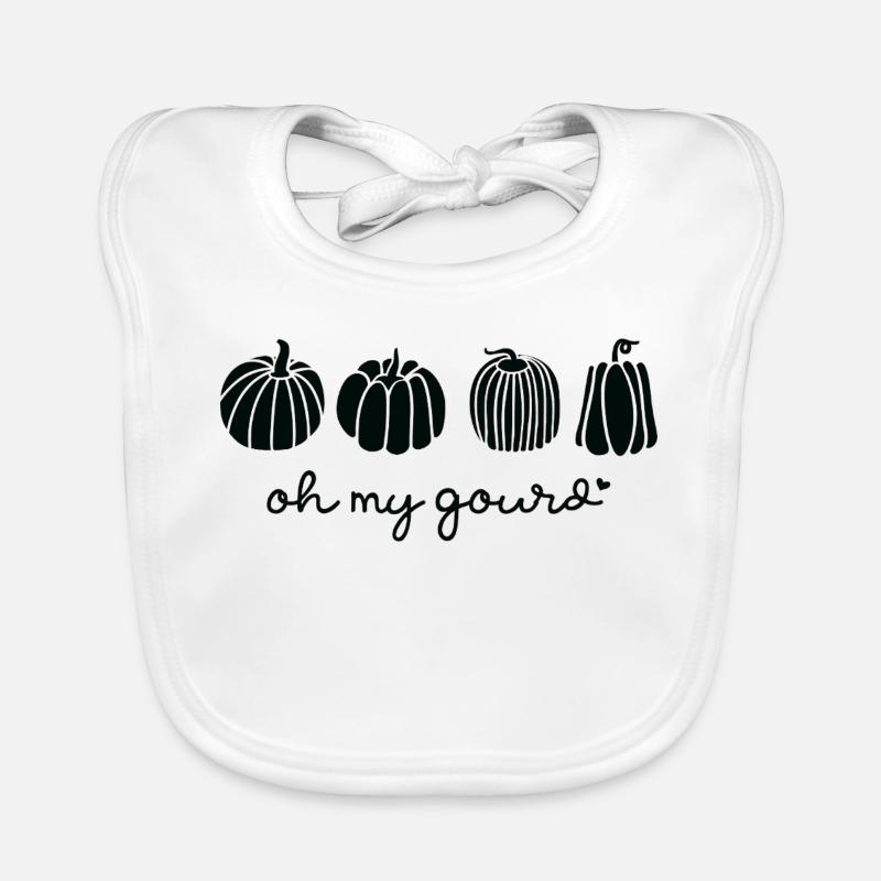Pumpkin illustration with Organic Baby Bibs
