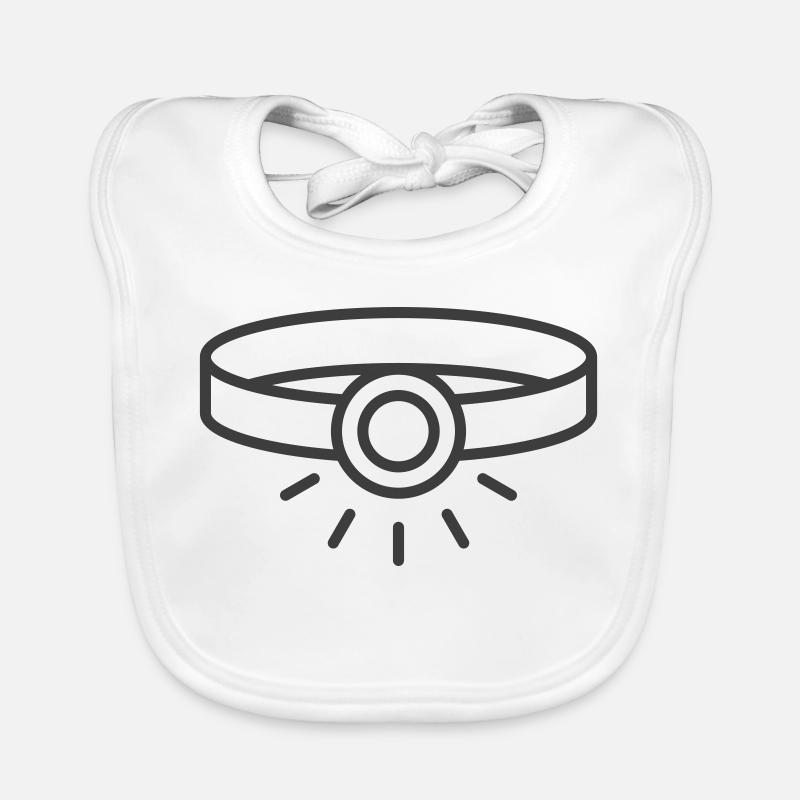 Scheinwerfer-Linien-Symbol Baby Bio-Lätzchen