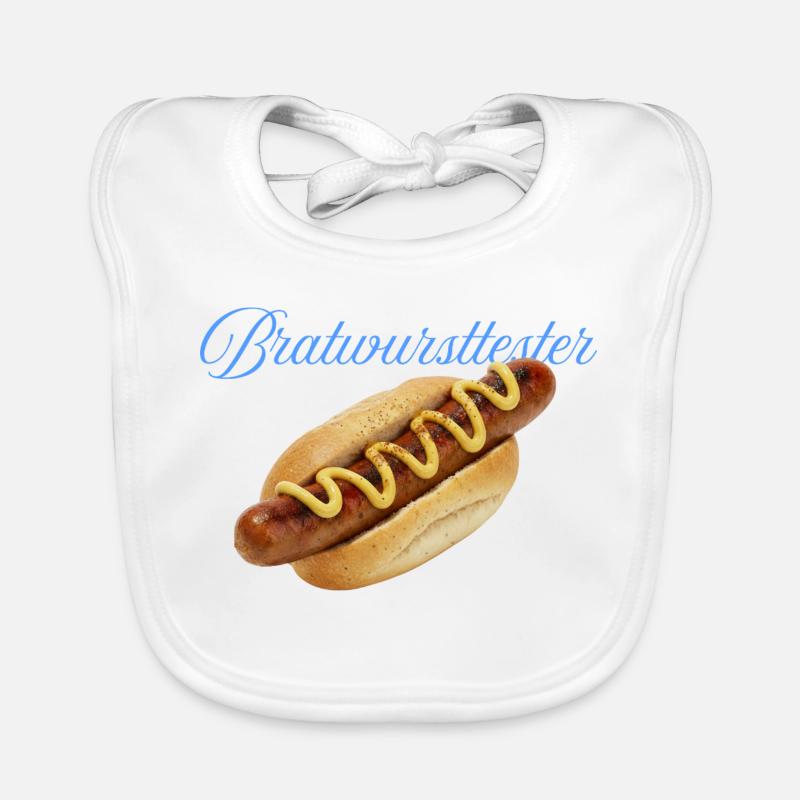 Hearty hot dog with mustard Organic Baby Bibs