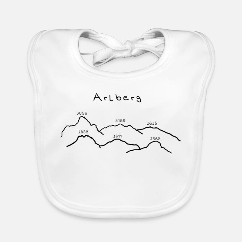 Arlberg - Berge mit Höhenmetern Baby Bio-Lätzchen