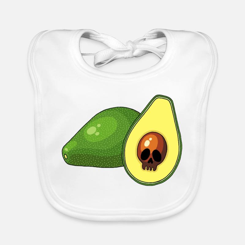 Avocado-Schädel Baby Bio-Lätzchen