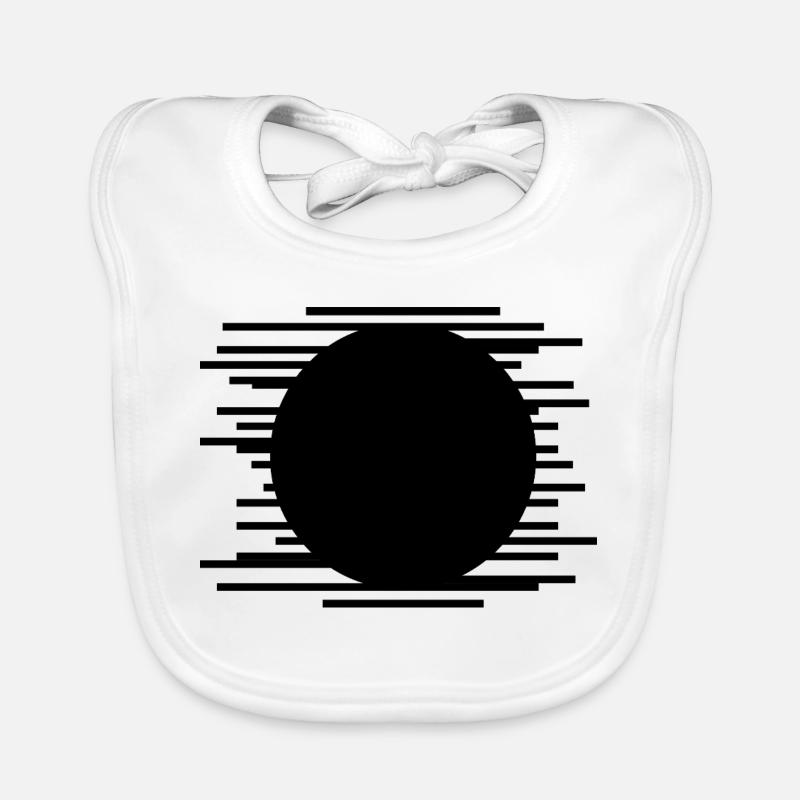 Motif de lignes minimalistes Bavoir bio Bébé