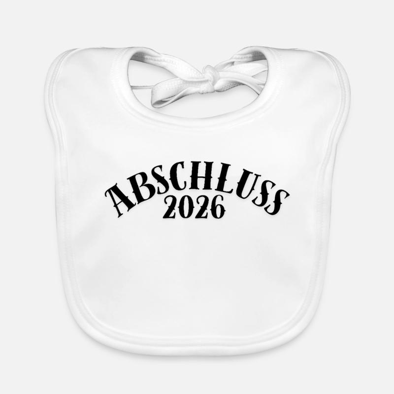 Abschluss 2026 - Baby Bio-Lätzchen - Weiß