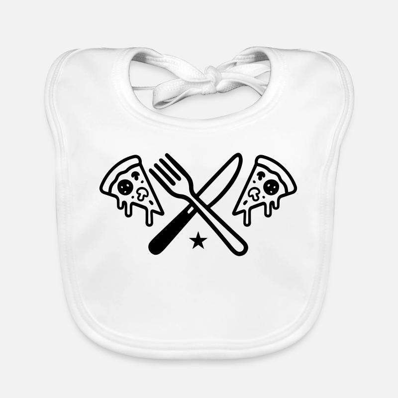 Pizza Besteck Baby Bio-Lätzchen