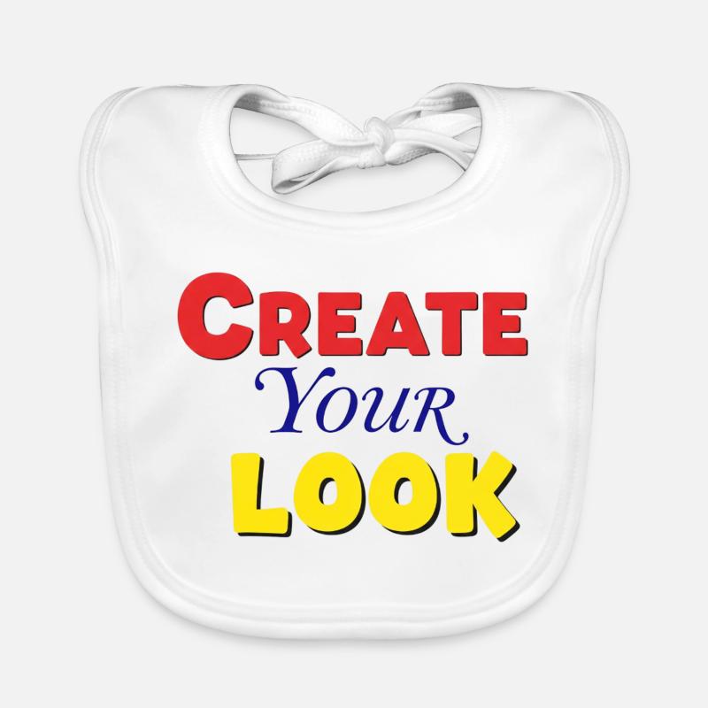 Conception créative de texte coloré vif Bavoir bio Bébé