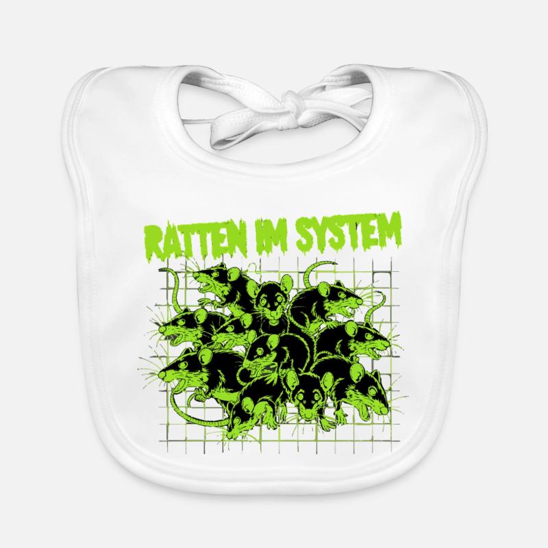 Ratten im System - Punk Baby Bio-Lätzchen
