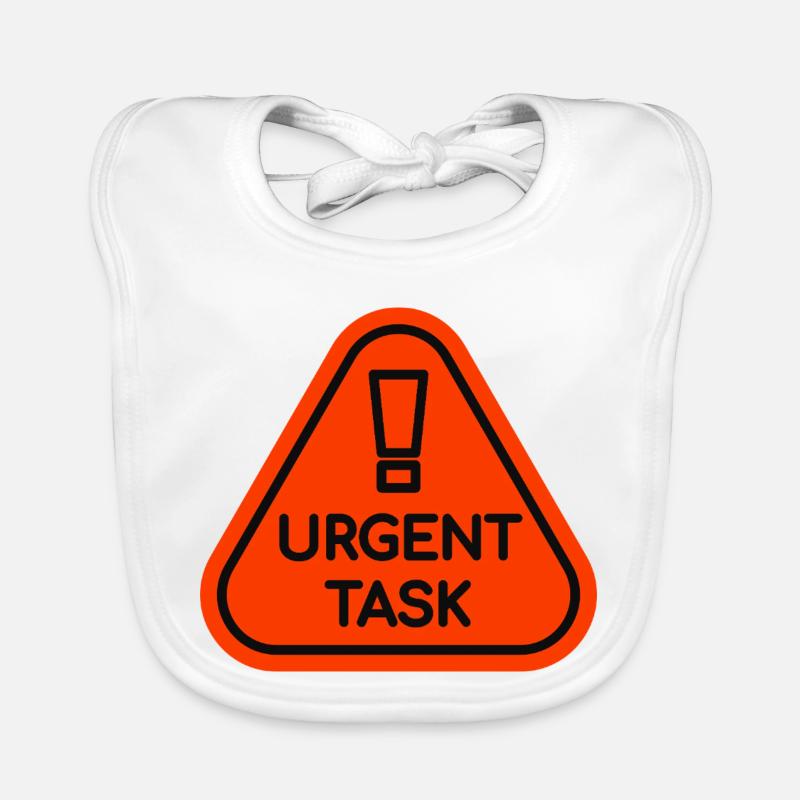 Priority Signal for Urgent Tasks Organic Baby Bibs