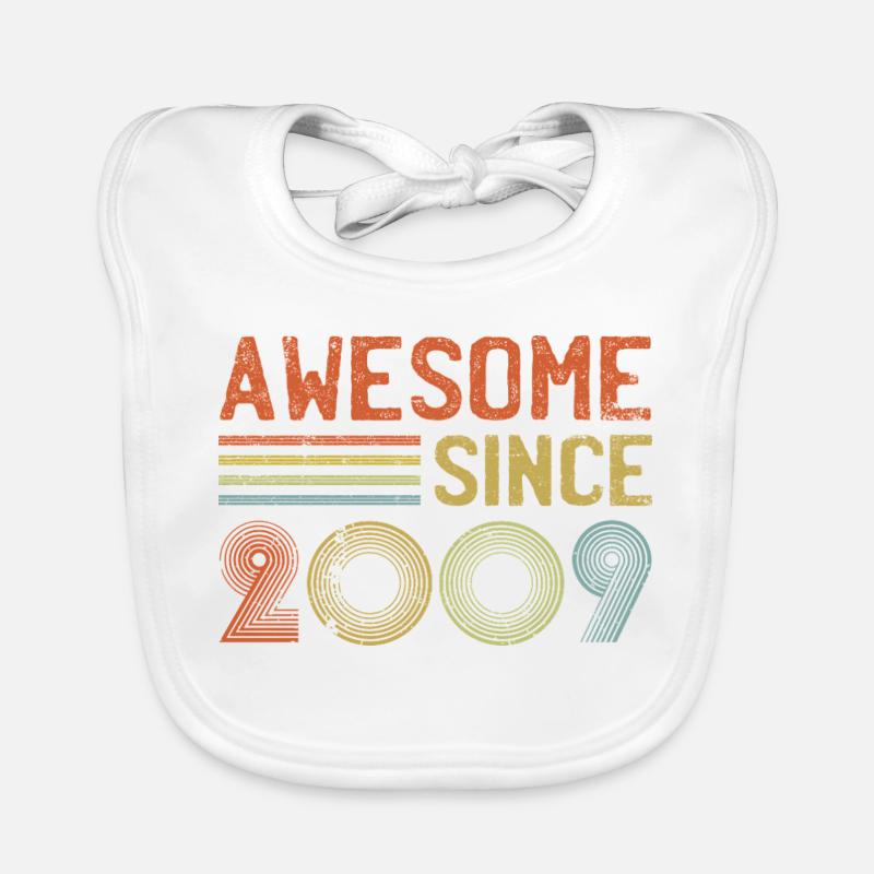 Typographie de célébration rétro 2009 Bavoir bio Bébé