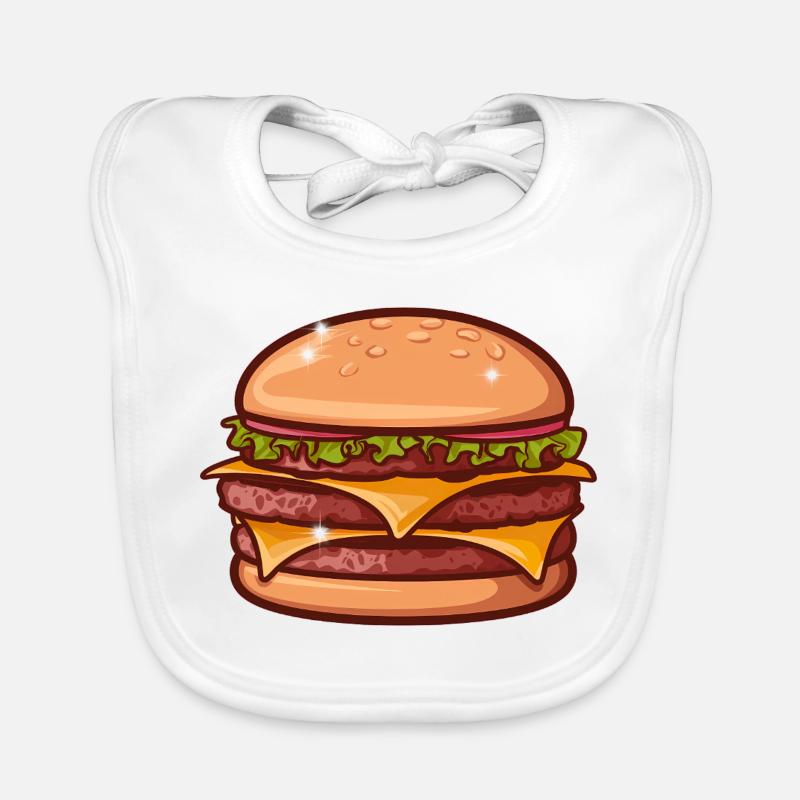 Juicy Cheeseburger Organic Baby Bibs
