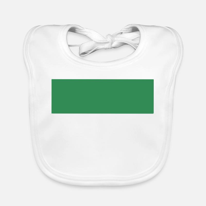 Abstract Green Rectangle Print Organic Baby Bibs