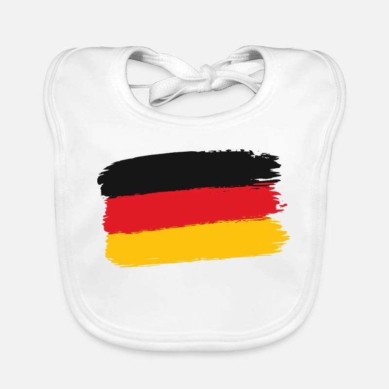Germany Flag Brushstroke Organic Baby Bibs