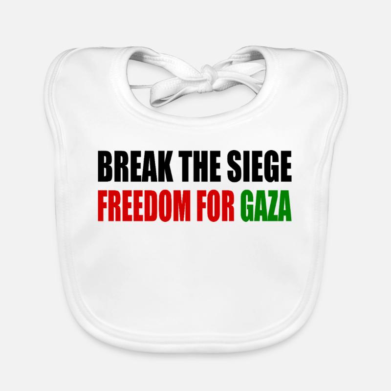 Briser le siège, liberté pour Gaza Bavoir bio Bébé