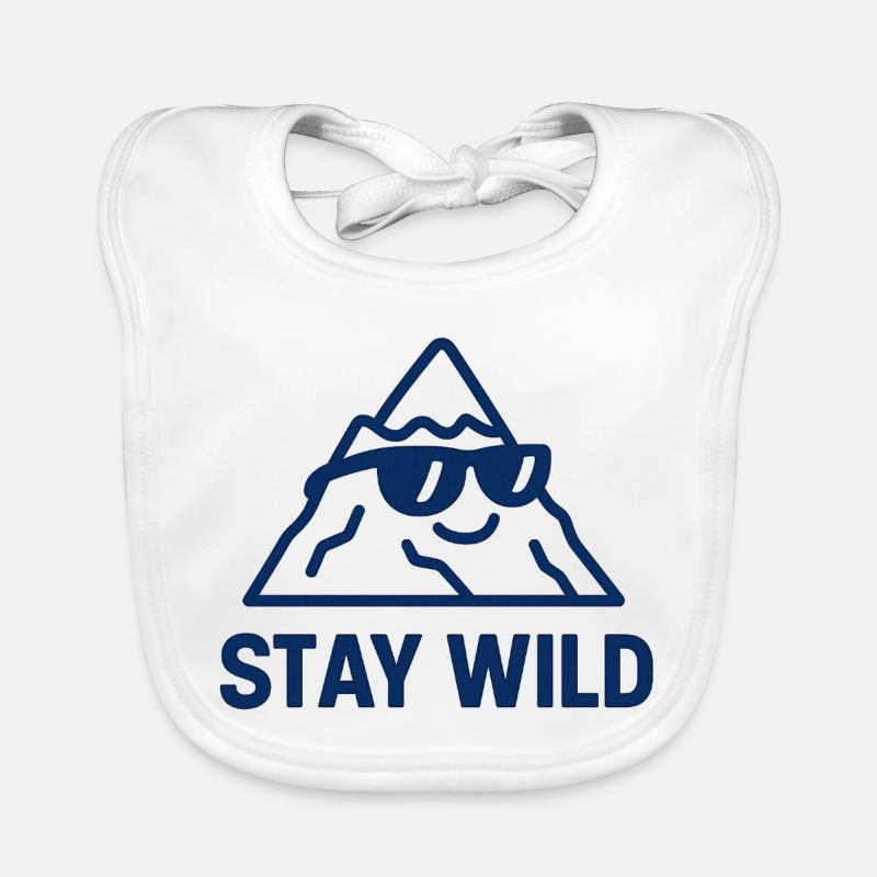„Star Wild“Berglandschaft mit Sonnenbrille  Baby Bio-Lätzchen