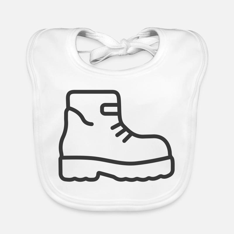 Hiking Boot Icon Organic Baby Bibs