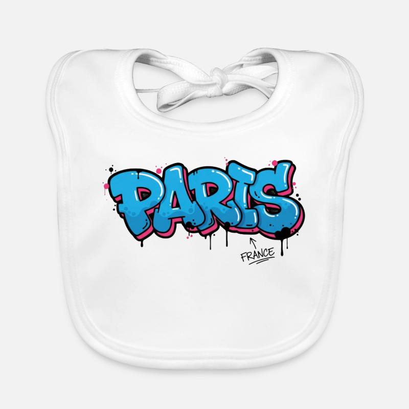 Graffiti Style Paris Stadtkunst Grafik Baby Bio-Lätzchen