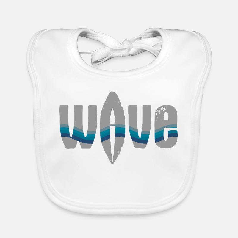 Vagues de mer Surfer Design Bavoir bio Bébé