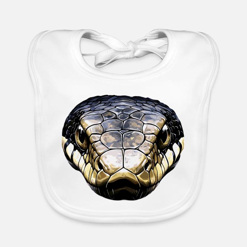 Schlange Python Kobra Klapperschlange Schlangen Baby Bio-Lätzchen