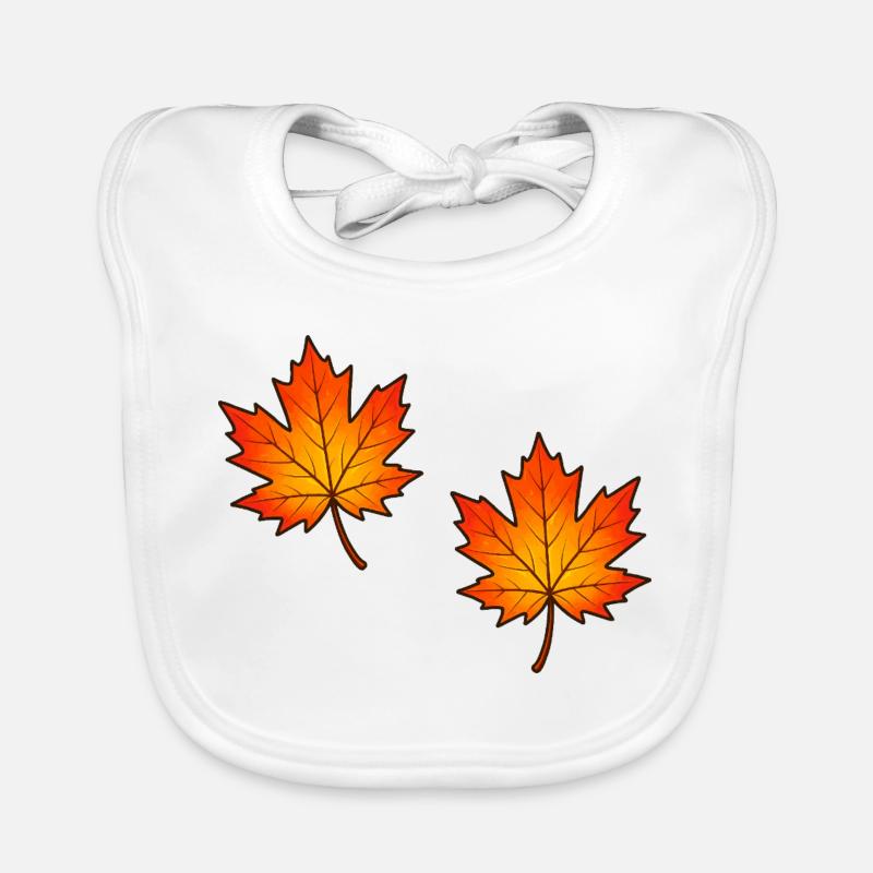 Illustration de feuilles d’érable d’automne Bavoir bio Bébé