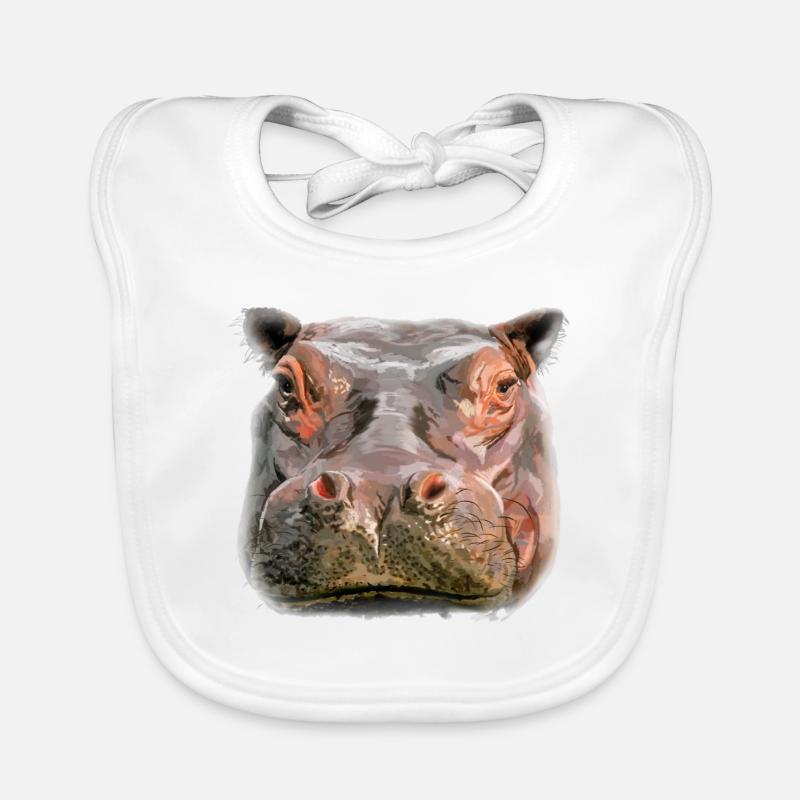 Porträt eines Hippos Baby Bio-Lätzchen