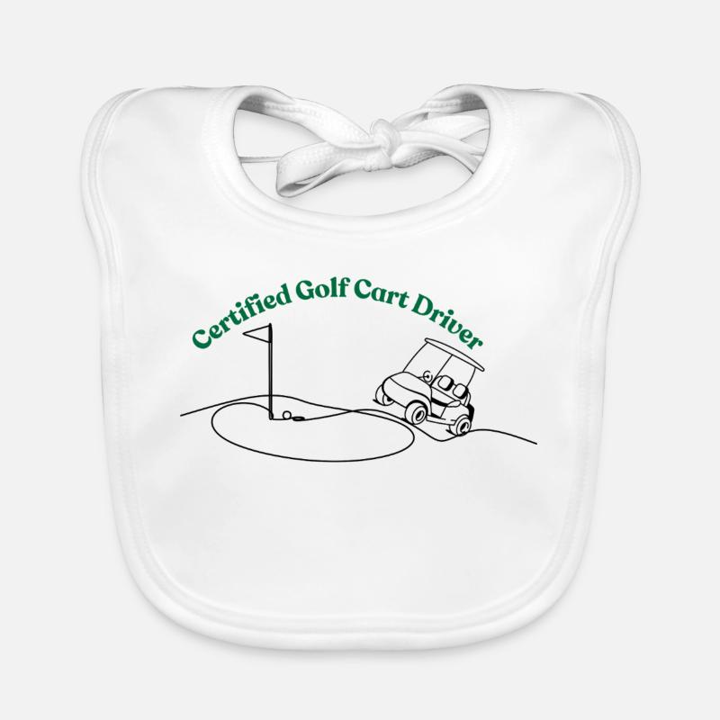 Certified Golfcart driver Baby Bio-Lätzchen