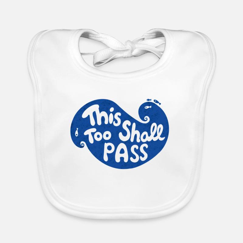 This Too Shall Pass Wave Organic Baby Bibs