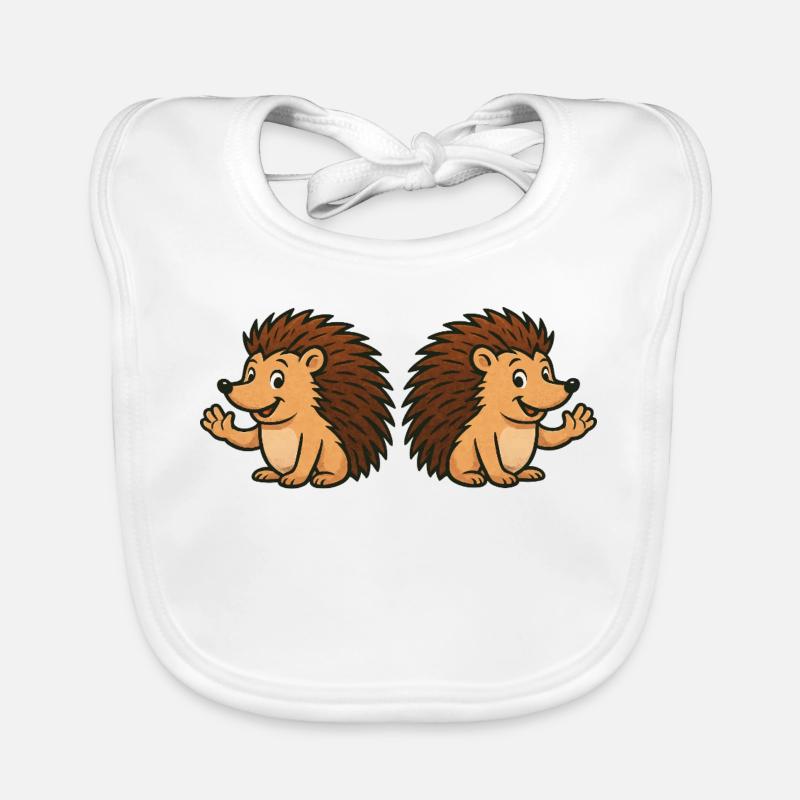 Niedliche Igel  Comic Baby Bio-Lätzchen