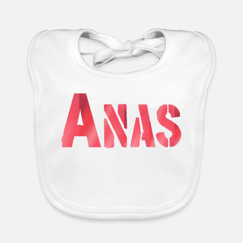 Anas Name Rot text Baby Bio-Lätzchen