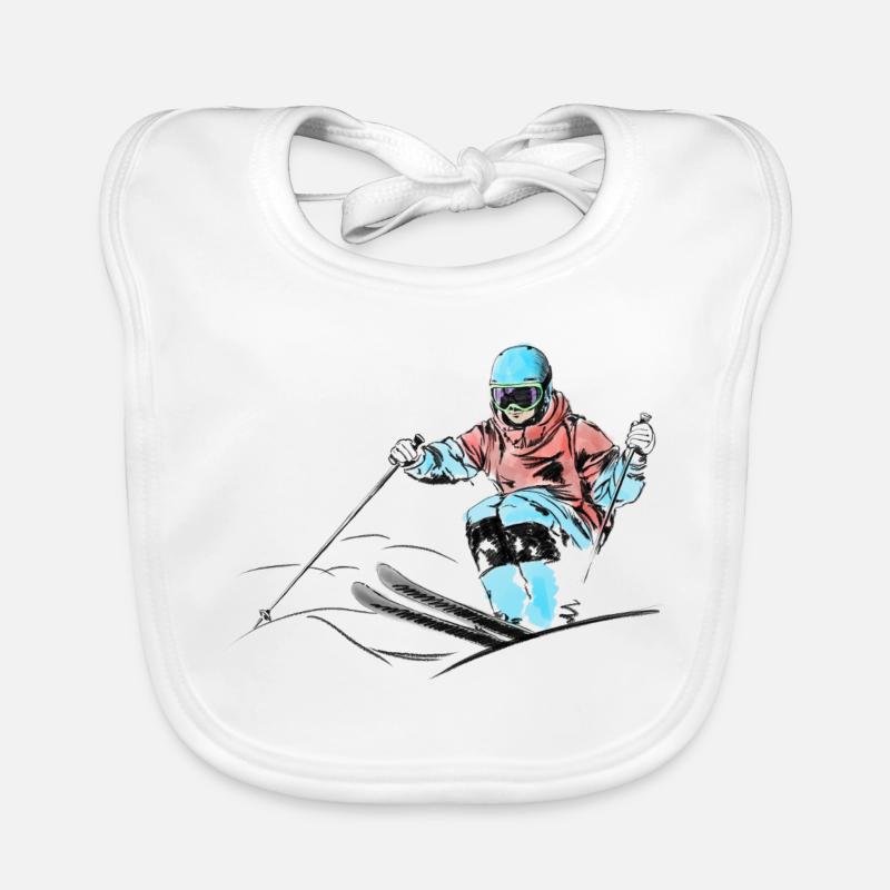 Mogul skiing Baby Bio-Lätzchen