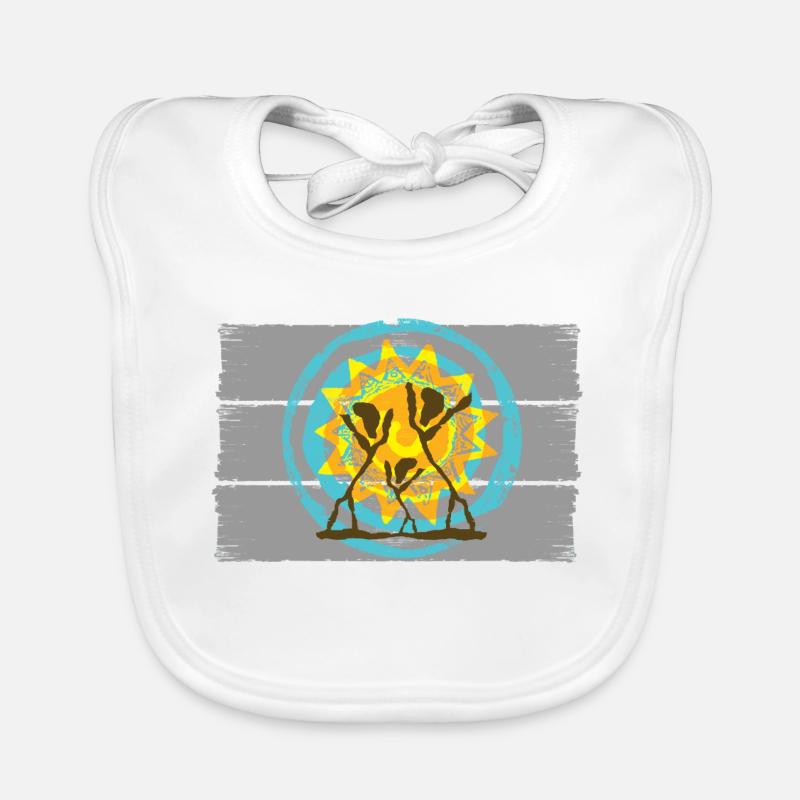 Dancing Silhouettes Sunrise Design Organic Baby Bibs