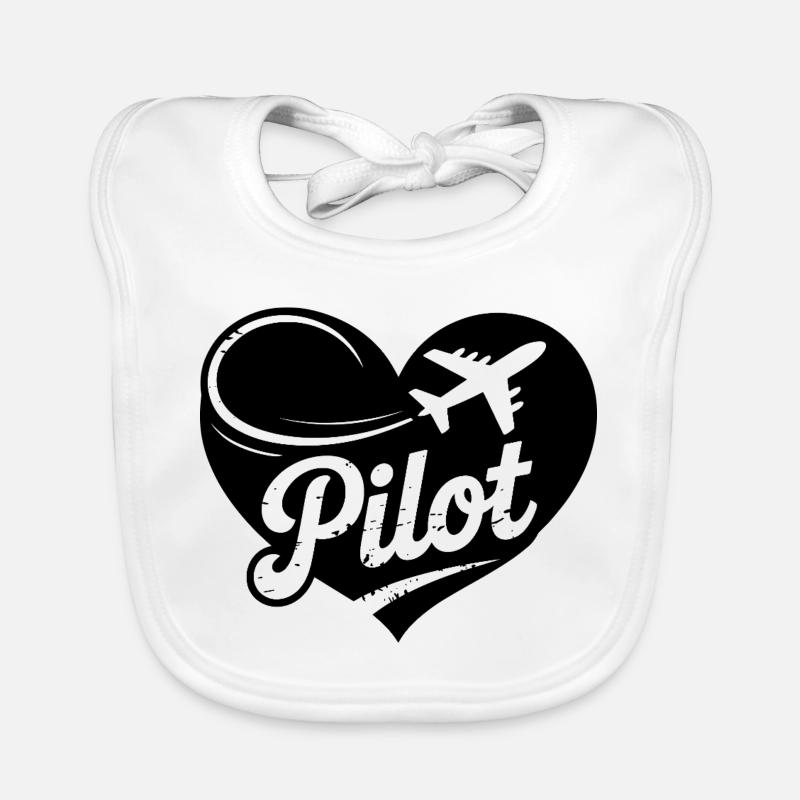 Conception de cœur pilote Bavoir bio Bébé