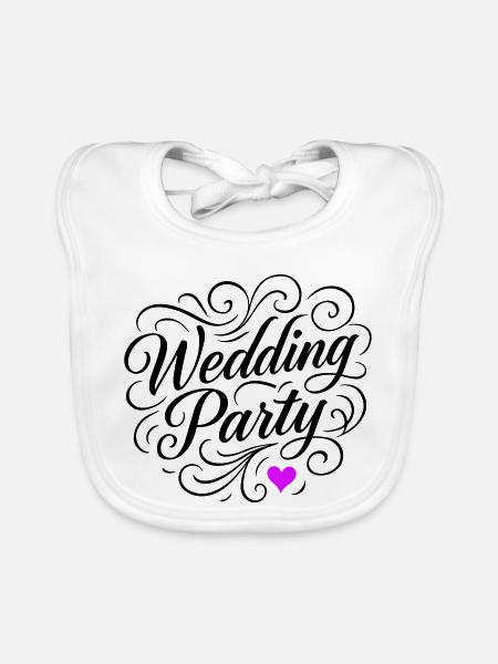 Wedding Party Wedding Party - Organic Baby Bibs - white - Front