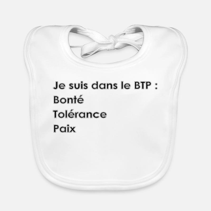 Je suis dans le BTP Bavoir bio Bébé