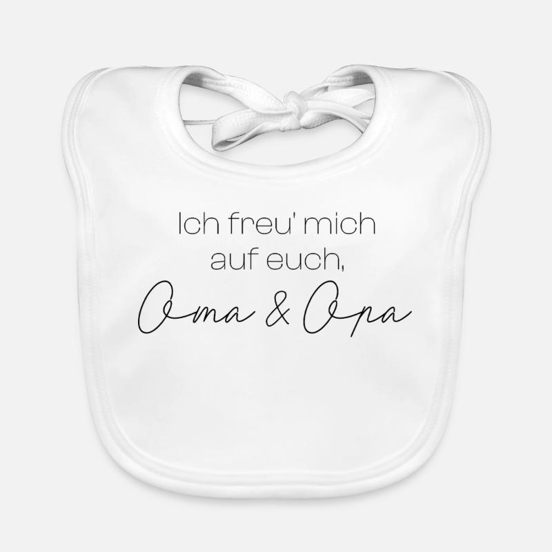 Ich freu mich auf euch, Oma & Opa Baby Bio-Lätzchen