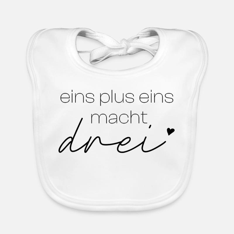 One plus one makes three Organic Baby Bibs