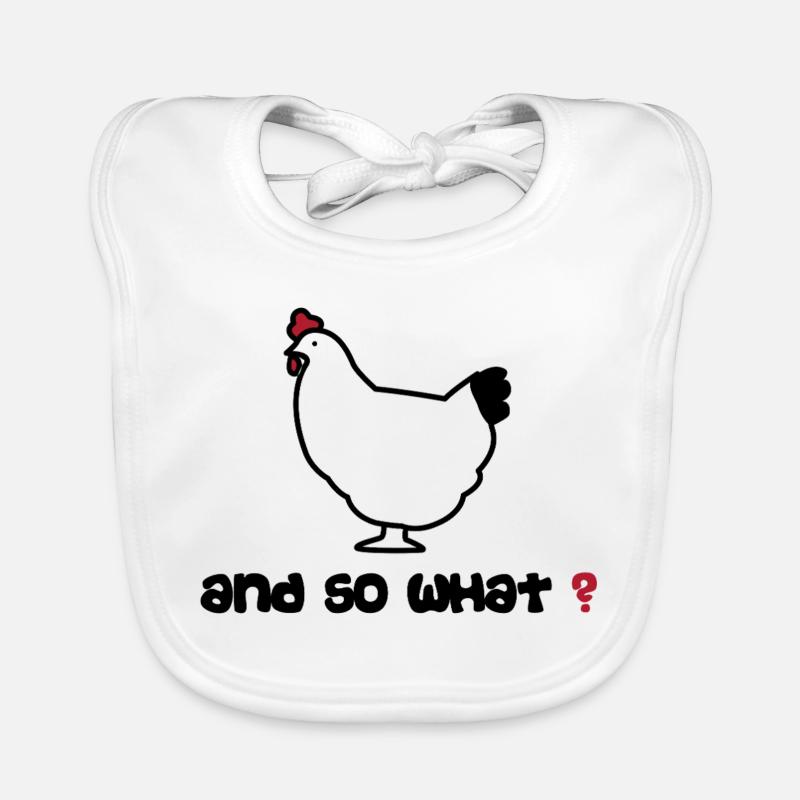 Poule And So What? by Helfspawn Organic Baby Bibs