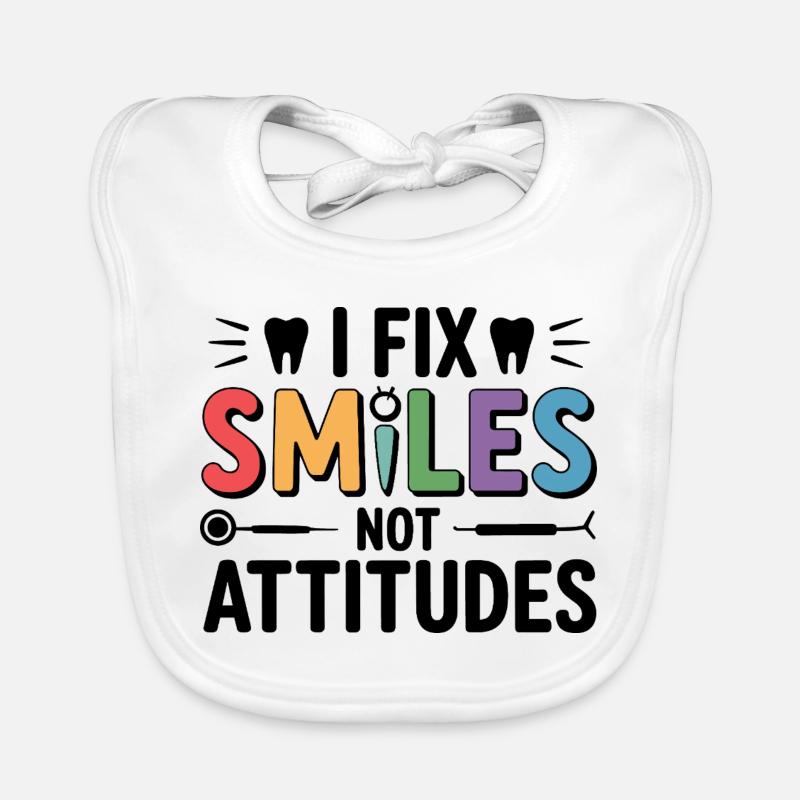 Dental Lab Technician Bridge Art  Organic Baby Bibs