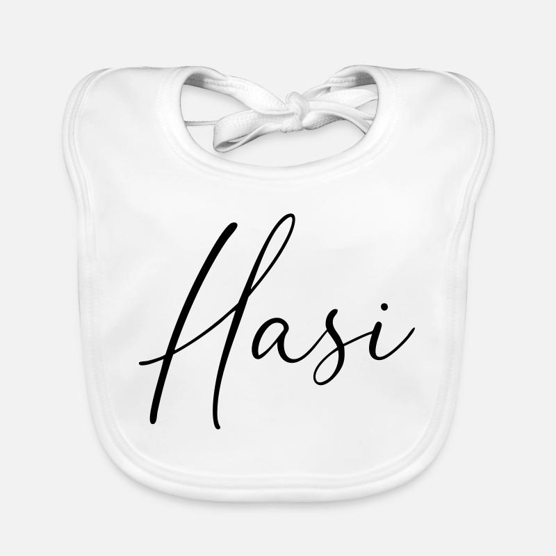 Hasi / Handwriting Design Organic Baby Bibs
