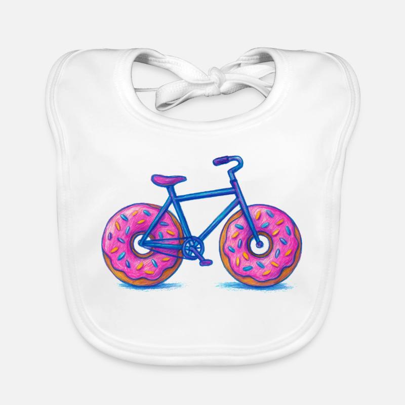 Conception de vélo beignet coloré Bavoir bio Bébé