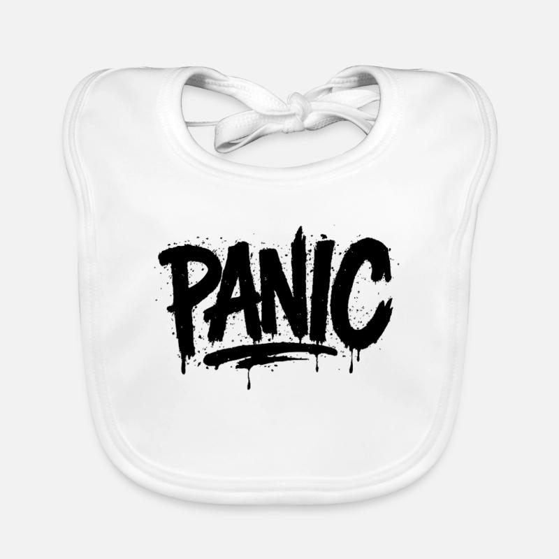Police expressive graffiti « Panic » Bavoir bio Bébé