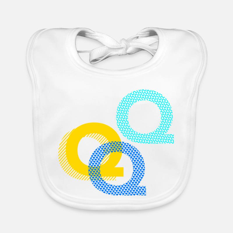 Letter Q q Organic Baby Bibs