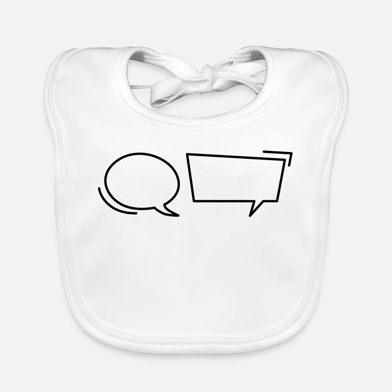 Bulles de bande dessinée Bavoir bio Bébé